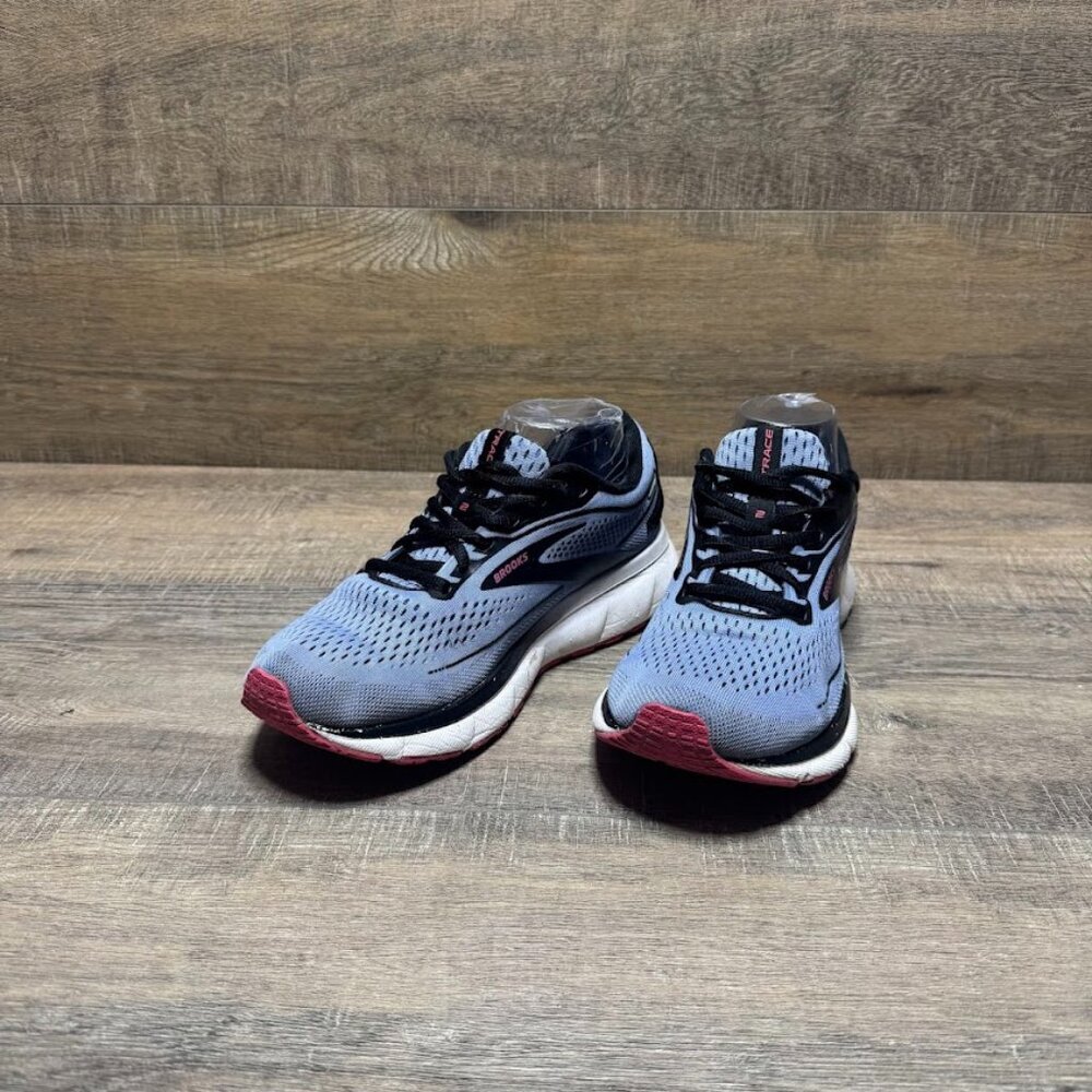 Brooks Trace 2 Oyster/Ebony/Pink Athletic Shoe Women's Size 8.5